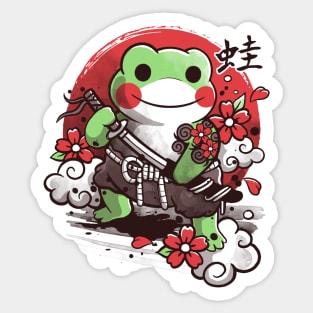 Samurai frog Sticker